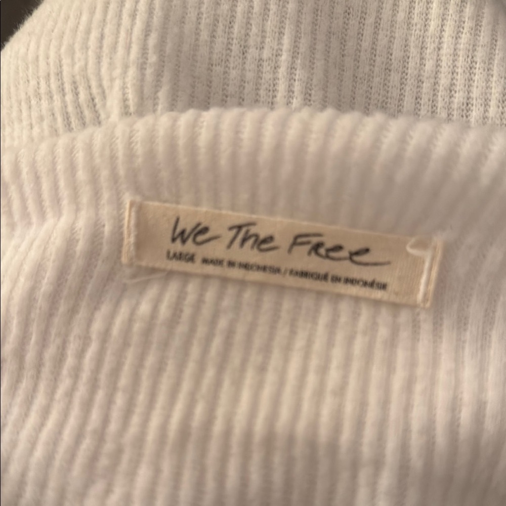 We The Free Classic White Knit Top